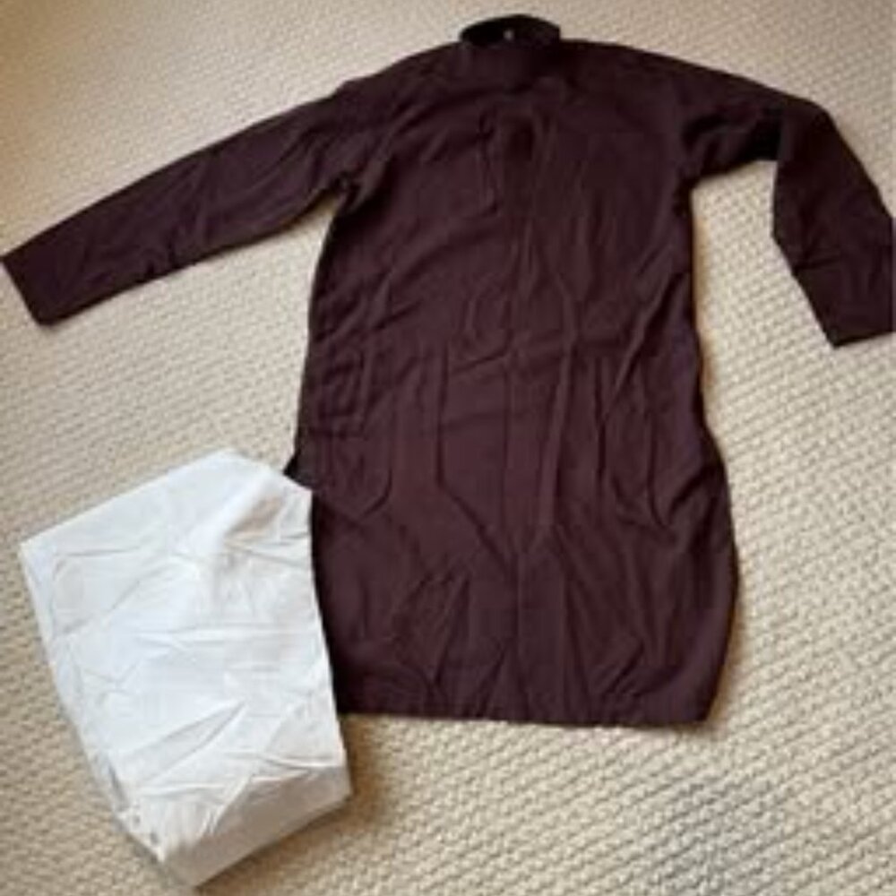 Gently used super soft Boys brown Kameez and shalwar set for 8-10 years old